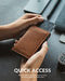 VULKIT Card Holder Pop Up Cards Slim Leather Wallet RFID Protection Up to 11 Cards Card Case