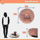 Zenify Pets Calming Dog Bed for Cats or Small Medium Dogs Puppy (70cm, Beige Pink)…