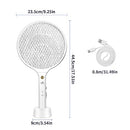 Electric Fly Swatter ValueHall Bug Zapper Racket USB Rechargeable Mosquito Zapper Fly Zapper Racket with Base, LED Trapping Light and 3 Layers Mesh Fly Killer for Indoor, Outdoor Pest Control V1F02