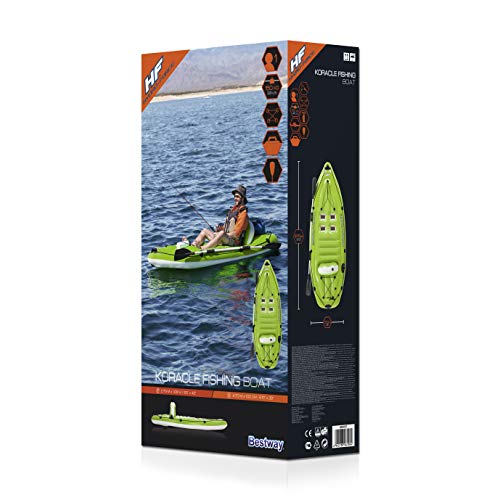 Bestway BW65097 Hydro-Force Koracle, Inflatable Fishing Kayak, 8'10" x 39", Green