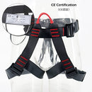 TRIWONDER Climbing Harnesses Protect Waist Safety Harness Wider Half Body Harness for Rock Climbing Tree Climbing Fire Rescue Expanding Training Rappelling Mountaineering (Black)