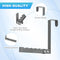 FYY Over The Door Hooks Hanger, 1 Pack Collapsible Folding Over The Door Organizer Rack Space Saving Hanging Storage Hanger for Clothes, Coats, Towels for Bedroom Bathroom Grey