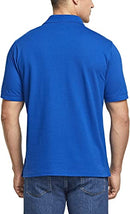 TSLA Men's Cotton Pique Polo Shirts, Classic Fit Short Sleeve Solid Casual Shirts, Performance Stretch Golf Shirt MTK20-RBL Medium