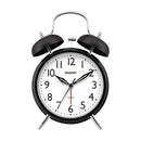 SHARP Twin Bell Alarm Clock - Loud Alarm - Great for Heavy Sleepers - Battery Operated Quartz Analog Clock (Midnight Black)