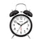 SHARP Twin Bell Alarm Clock - Loud Alarm - Great for Heavy Sleepers - Battery Operated Quartz Analog Clock (Midnight Black)