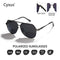 Cyxus Polarized Sunglasses for Men Women Classic Mirrored Lens UV Protection (Black)