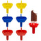 6 Pack Ice Pop Holders,Sonku Ice Cream Holder Mess Free Frozen Treats Holder with Straw-3 Colors