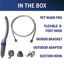 Waterpik Pet Wand Pro Dog Shower Attachment for Fast and Easy Dog Bathing and Cleaning, Indoor and Outdoor Sprayer Includes 8-Foot Flex Hose, Blue/Grey, PPR-252E
