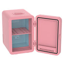 Cobuy Portable 8L Mini Makeup Fridge with LED Makeup Mirror Cosmetics Refrigerator Cooler, Pink