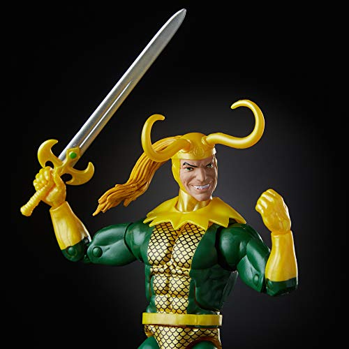 Marvel Legends Series Loki 6" Collectible Marvel Comics Action Figure Toy for Ages 6 & Up with Accessory & Build-A-Figurepiece