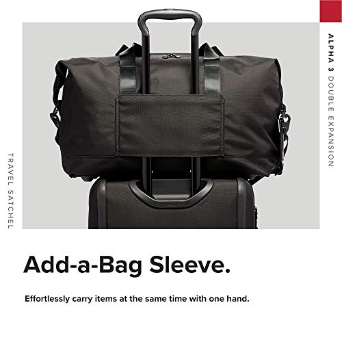 Tumi Alpha 3 Double Expansion Travel Satchel, Official Product, 1.1 gal (31 L) 0 cm 6.2 lbs (2.9 kg), Black, Free Size