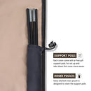 ULTCOVER Patio Umbrella Parasol Cover - 600D Waterproof Outdoor Market Umbrella Cover - Fits Market Umbrella 7-10 Feet