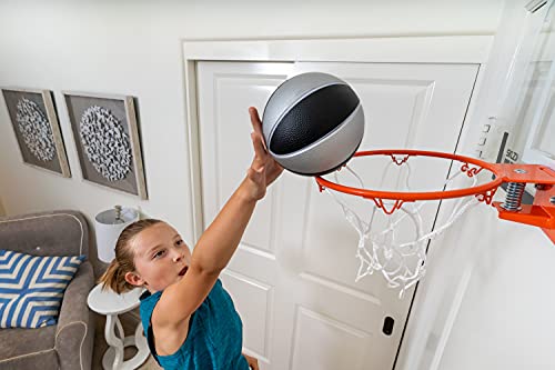 SKLZ Pro Mini Hoop 5-Inch (12.5cm) Foam Basketball, Mini Basketball,Black/Silver