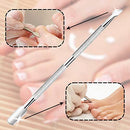 100 Pcs Fake Toenails - 10 Different Sizes Natural Toe Nails False with Glue, Cuticle Pusher and Organizer for Nail DIY and Nail Salon