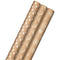 Hallmark Recyclable Kraft Wrapping Paper with Cut Lines (3 Rolls: 90 Sq. Ft. Ttl.) Minimalist Christmas, White Trees, Deer Antlers, Snowflakes on Brown Kraft for Holidays, Weddings, Winter Solstice, 30 Sq Ft (0005JXW1210)
