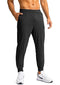 G Gradual Men's Golf Joggers Pants with Zipper Pockets Stretch Sweatpants Slim Fit Track Pants Joggers for Men Work Running, Black, X-Large