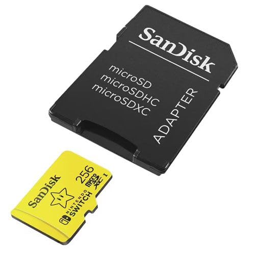 SanDisk Nintendo-Licensed Memory Card for Nintendo Switch MicroSDXC, 256GB, Up to 100MB/s, Red
