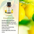 yethious Lemon Essential Oils Organic 100% Pure Lemon Oil Lemon Scented Oil for Diffuser & Aromatherapy 10ML