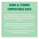 10 Litre x 100 All-Green Compostable Bags - Kitchen Caddy Liner - Food Waste Bin Liners - EN 13432-10L Bags with Composting Guide