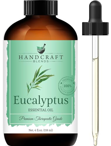 Handcraft Eucalyptus Essential Oil - Huge 4 OZ - 100% Pure & Natural - Premium Therapeutic Grade with Premium Glass Dropper