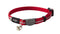 Rogz Alleycat Reflective Safeloc Cat Collars Red Extra Small with Variable Load Safety Release Buckle