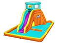 Bestway Inflatable Water Park 5.65x3.73x2.65m Slide World Jumping Castle, Climbing Wall Game, Double Slides Blow Up Playground Bouncer for Outdoor