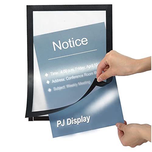 3 Pcs Magnetic Wall Sign Holder A4 Self-adhesive Plastic Picture Frames Double-sided Dispaly for Door Window Cupboard Shop Showroom Office Store