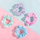 Whaline Hair Scrunchies Velvet Hair Bobble Elastics Hair Bands Soft Hair Ties for Women and Girls Macaron color