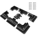 Solar Panel Mounting Brackets ABS Solar Panel Mount 7 Drill-Free Corner Mounting Brackets for Boats Flat Roof Camping Van Caravan Black