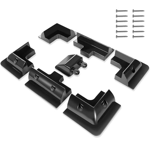 Solar Panel Mounting Brackets ABS Solar Panel Mount 7 Drill-Free Corner Mounting Brackets for Boats Flat Roof Camping Van Caravan Black