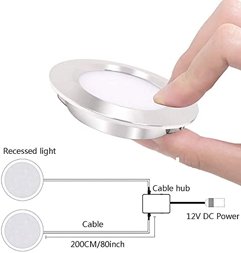 12 Volt LED Lights for RV Boat Motorhome Caravan - Warm White 2800K 300 Lumens 3W, Low Voltage Downlight Dimmable, Pack of 6