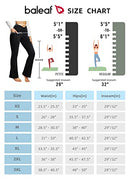 BALEAF Flare Leggings for Women Bootcut Yoga Pants Crossover High Waist Workout Casual Trendy Pants with Pockets Black 29" S