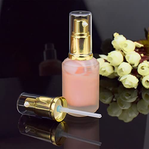 2 Pcs Foundation Pump Fit Estee Lauder Double Wear MakeUp Foundation Bottles Control Cosmetic Liquid Quantity Instead of Wasting (Gold)