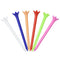 50x Golf Tees Zero Friction 70mm Assorted Colors Plastic Wedge Training