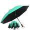 HAILSTORM Folding Reverse Umbrella with UV and UPF50+ Protection - Inverted Windproof Umbrellas with Lightweight Fiberglass Frame - Teal