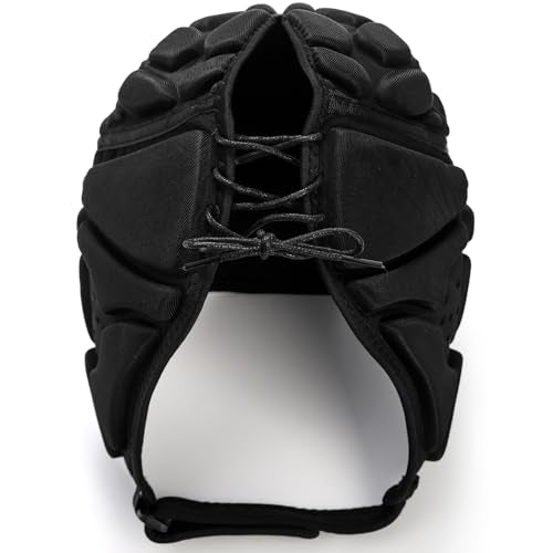 ZENFUN Rugby Helmet, Soft Padded Headguards Shell, Foam Cotton Protective Football Headgear, Scrum Cap for Youth, Adult, Large Size