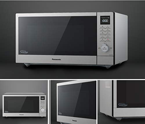 Panasonic 44L 1100W Cyclonic Inverter Microwave Oven, Stainless Steel (NN-SD79LSQPQ), Stainless Steel & Black