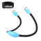 LEDGLE LED Book Light Rechargeable Hug Light Reading Lamp Hands Free Flexible Arm 4 Super Bright LED Bulbs 4-Level Light Control USB Cable Included for Reading in Bed Or in Car Blue