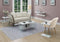 SoHo Coffee Table with Shelf, White Faux Marble/Glass