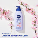 Nivea Oil Infused Body Lotion, Cherry Blossom Lotion with Jojoba Oil, Moisturizing Body Lotion for Dry Skin, 16.9 Fl Oz Pump Bottle