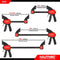 HAUTMEC Bar Clamps for Woodworking,One Handed Quick Grip Clamp/Spreader,12-Inch (2) and 6-Inch (4) wood clamps set with 150 Lbs Load Limit, for Woodworking and DIY HT0290-CL