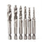 Yakamoz 6PCS Drill Tap Combination Bit Set HSS Deburr Countersink Bit 1/4 Hex Shank Tool Kit | Imperial