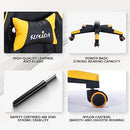 SUKIDA Yellow Gaming Chair Massage - Gamer Chair Adult Gamers Choice Size Cool Big People, PC Video Game Ergonomic Gamingchair with Footrest, Racing Office Computer Reclining Comfortable Recliner