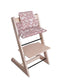 Hoppediz High Chair Seat Cushion Set Suitable for Stokke Tripp Trapp 2-Piece 100% Organic Cotton Amsterdam Rose Design