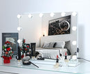 (L22.83 X H18.28cm ) - AMST Hollywood Vanity Mirror with Lights, Dimmable 12pcs LED Bulbs with 3 Colour Tones, Touchscreen Makeup Mirror with USB Port, Lighted Tabletop Vanity Mirror, White(L22.83 X H17.13cm )