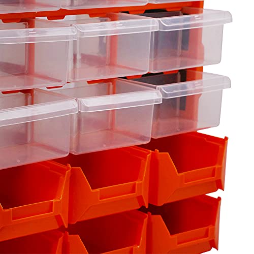 HORUSDY 18 Drawers Parts Storage Cabinet Tool Box Bin Chest Case Plastic Organizer Toolbox