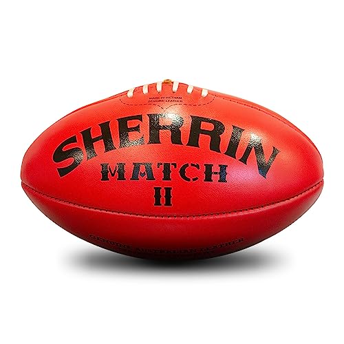 Sherrin Match Quality Football, Red, Size 5