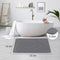ZIKIBL Stone Bath Mat Diatomaceous Earth Bath Mat Super Absorbent Diatomite Stone Bath Mats for Bathroom Quick-Drying Non-Slip Bath Stone Mat Easy to Clean Stone Shower Mat(24 * 16'' Grey)