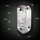 BLACK ORCHID Grow Tent Kit Complete 100W UFO LED Grow Light 60x60x160 cm Full Spectrum Indoor Grow Tent Kit Hydroponics Grow Tent Setup Kit Grow House