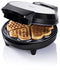 Bestron Waffle iron for classic heart waffles, waffle maker with baking basket and non-stick coating, 700 watts, colour: black